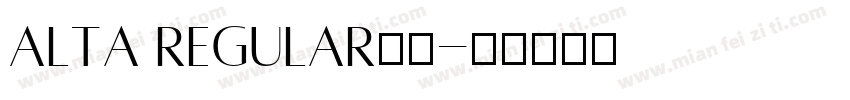 alta regular字体字体转换